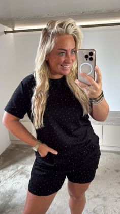 Glitter set Lieve Zwart