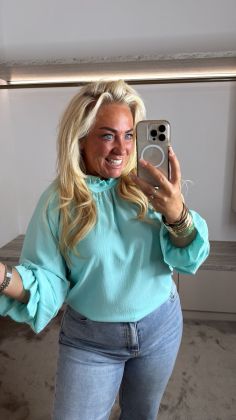 Trendy blouse Blauw