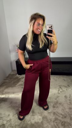 Travel broek Charlie Bordeauxrood