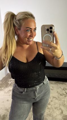 kerst top hs7239 Zwart