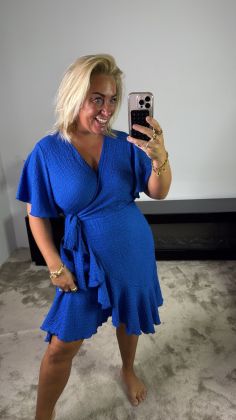 Vlinder jurk 10687 Blauw