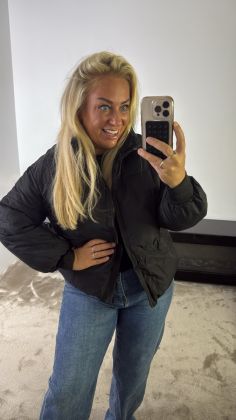 puffer jas t2662 Zwart