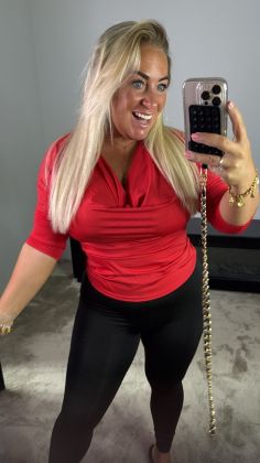 Mommy extra stretchy top Rood