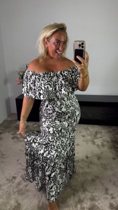 mommy extra stretch dress 44239 Zwart