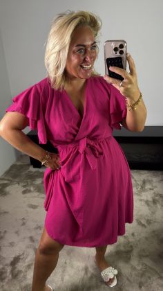 Vlinder dress 24068 Paars