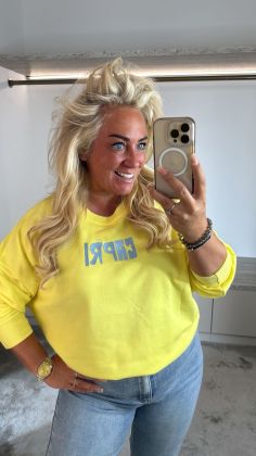 Lente trui Capri Geel