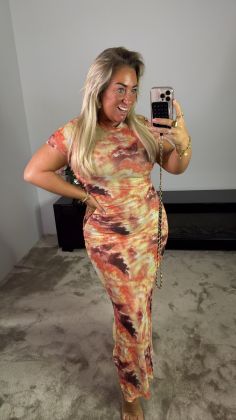 Mommy mesh dress Oranje