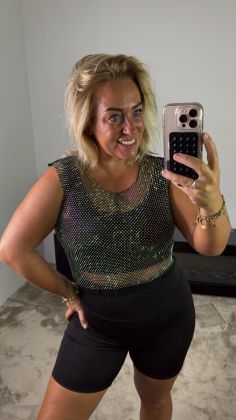 Glitter stretch top
