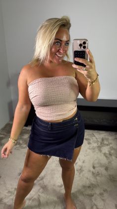 Extra stretch top r764 Roze