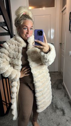 classy winterjas el-424 Beige
