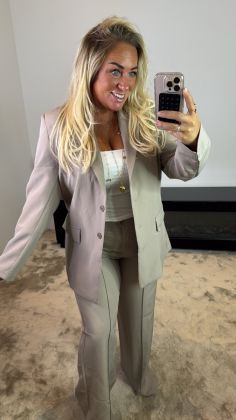 mom blazer Taupe