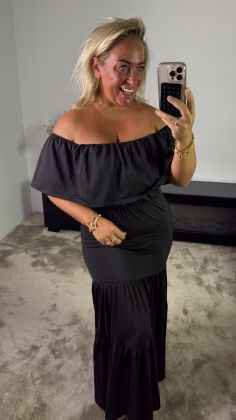 mommy extra stretch dress 44239 Zwart