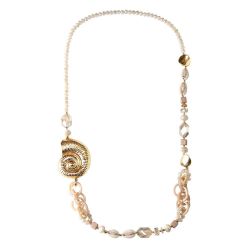 Ibiza Mega ketting schelp 112123 Beige