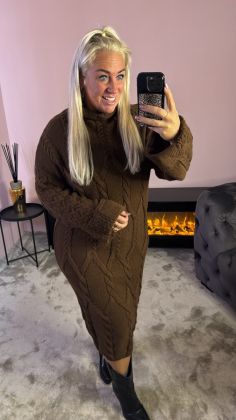 oversized kabeltrui one size 1400 Brown