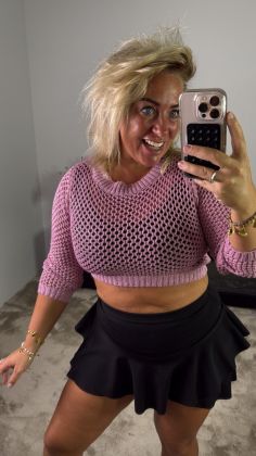 Beachy top Roze