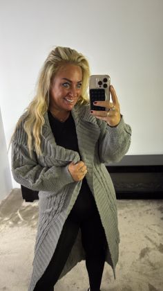 oversized vest av51 Grijs