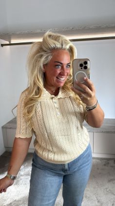 Zomer top a-89381 Beige