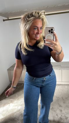 Mommy xtra stretch top Marineblauw