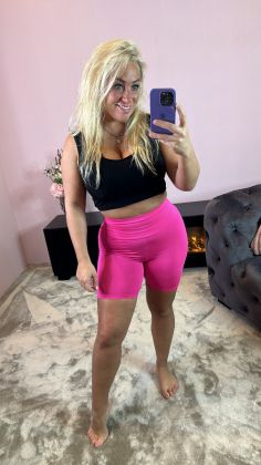 mommy short 8630 Neon roze