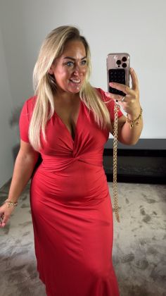 Mommy dress extra stretch Rood
