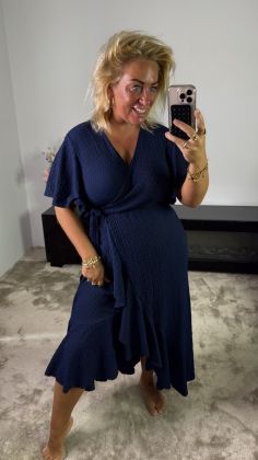 Vlinder dress 24067 Blauw