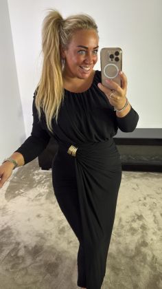 Jurk stretch stylisch christmas 33579 Zwart