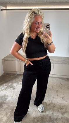 chill pantalon Zwart