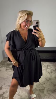 Vlinder dress 24068 Zwart