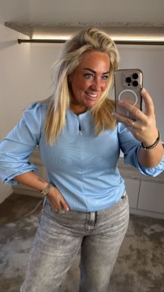 Lente top a-6511 Blauw