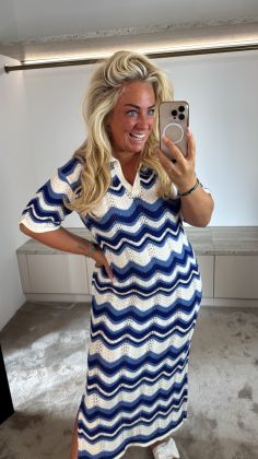 Beach dress a-8513 Blauw