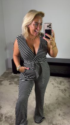 Mommy jumpsuit 8718 KATOEN Zwart