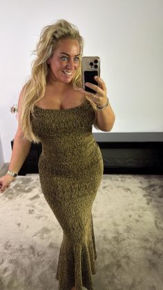 Xtra stretch dress 3956 Goud