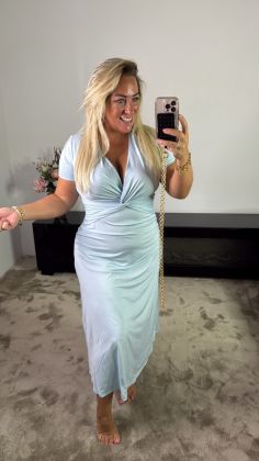 Mommy dress extra stretch Lichtblauw