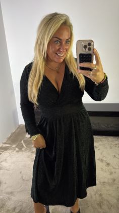 kerstjurk pareltje stretch hs8910 Groen