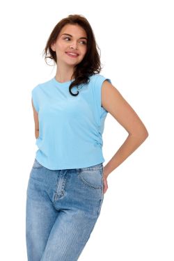 Sporty top 8597 Blauw