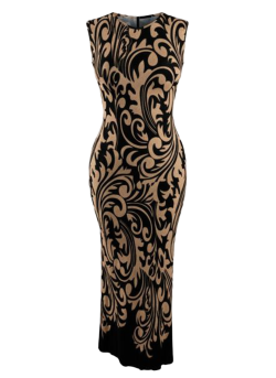 Xtra stretch jurk Beige