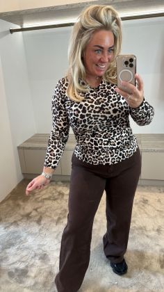 MOMMY SPIJKERBROEK Bruin