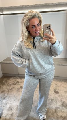 CVV Hoody with stripe Grijs