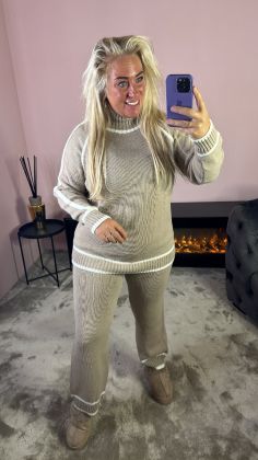 2 piece tt-16165 one size Taupe