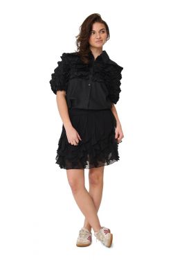 Ruffle Top VMC2601-1 Zwart