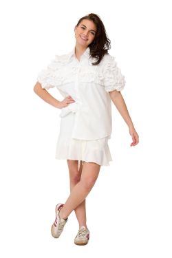 Ruffle Top VMC2601-1 White