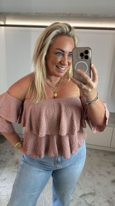Vlinder top 10689 Roze