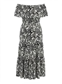 mommy extra stretch dress Zwart-Wit