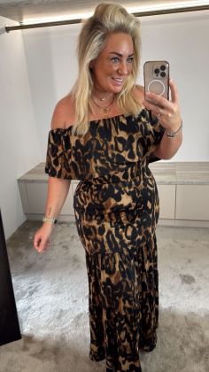 mommy extra stretch dress Luipaard extra