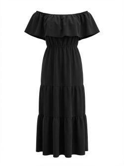 mommy extra stretch dress Zwart