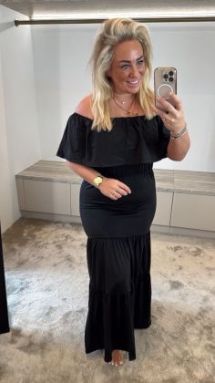 mommy extra stretch dress Zwart