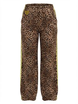 CVV Leopard pants with stripe Geel