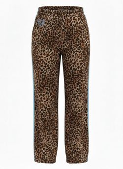 CVV Leopard pants with stripe Blauw