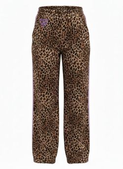 CVV Leopard pants with stripe Paars