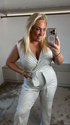 Mommy jumpsuit 8718 KATOEN Grijs